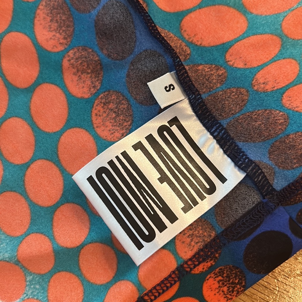 Jean Paul Gaultier Orange Teal Red Dot Print Long Sleeve Top - Picture 5 of 8